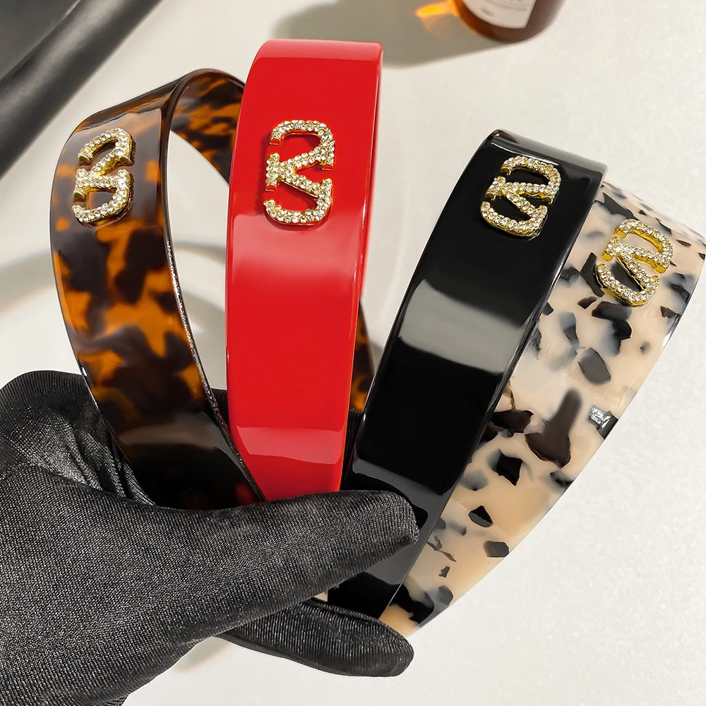 华伦锆钻超闪醋酸发箍精致复古小众简约设计感头箍网红轻奢INS风