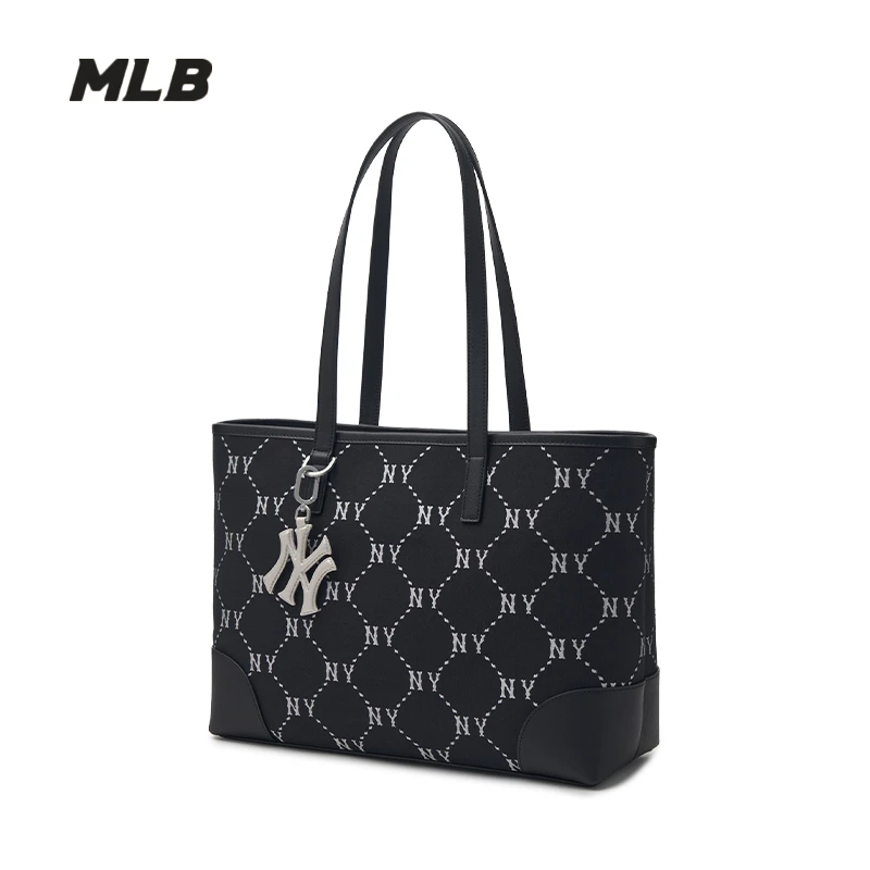 韩国2026新款MLB托特包大容量NY复古老花满标大容量手提包单肩包