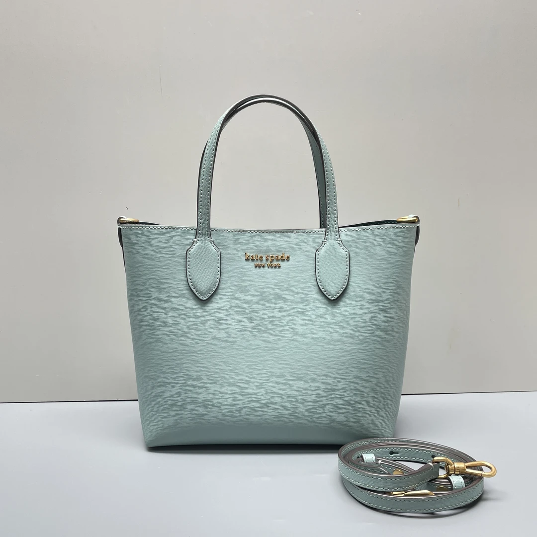95新 Kate spade/凯特丝蓓 瓷蓝色菜篮子包21*19*9cmE112607