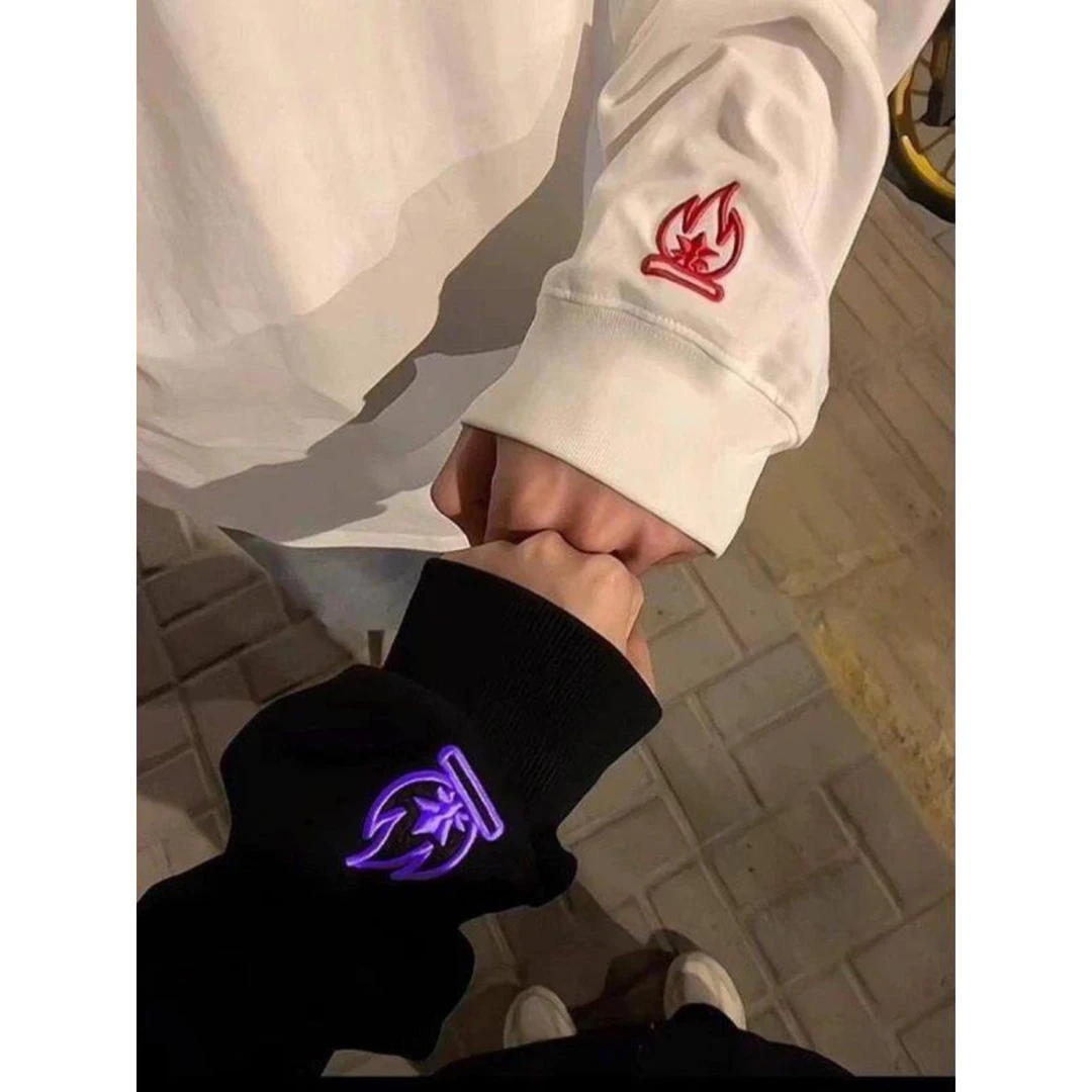 【TQUX港奢男装】圆领卫衣男女秋季品质透气小火苗卫衣2025新款美