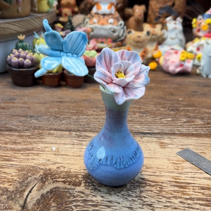 陶摆件小镇青花每日有新品