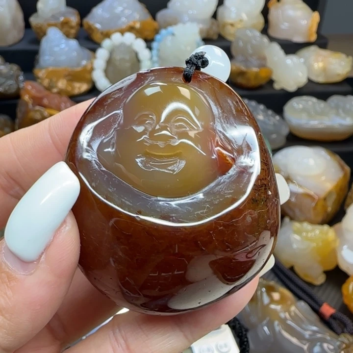 玛瑙/玉髓合金手把件