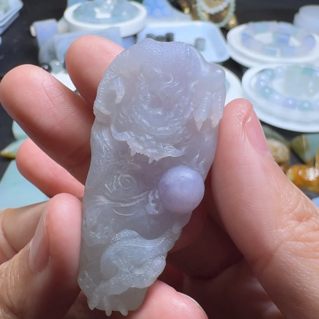定制翡翠未镶嵌龙牌