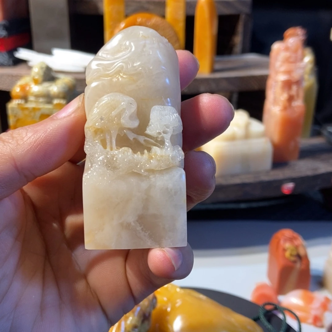 印石寿山石坑头晶