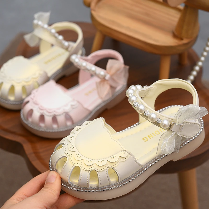 女童凉鞋儿童公主鞋2025夏季新款女宝宝包头童鞋软底轻便防滑鞋子