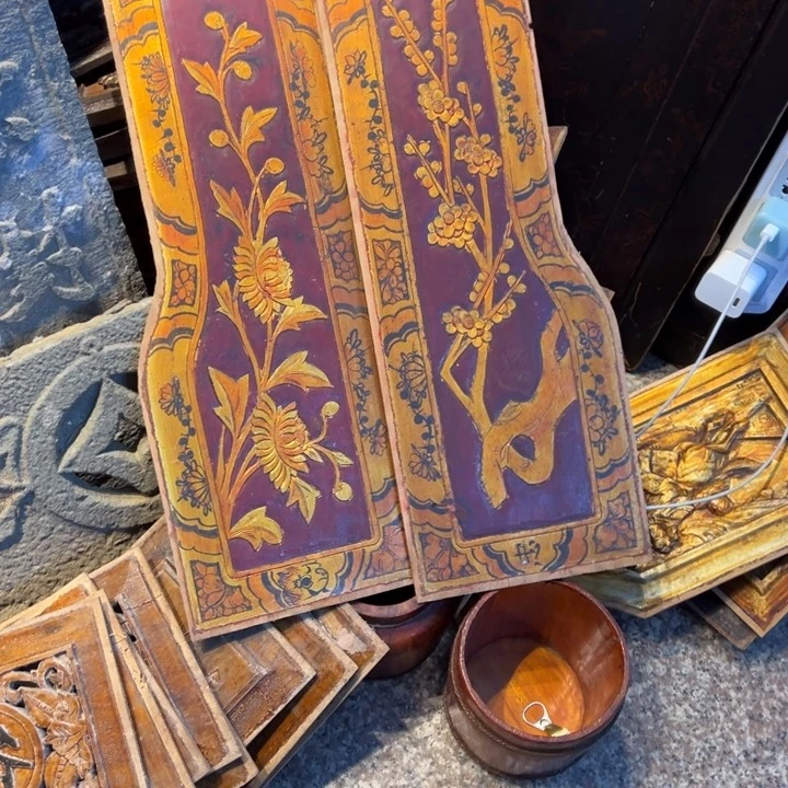 【闪购商品】香榧木徽****术老木雕花板艺术