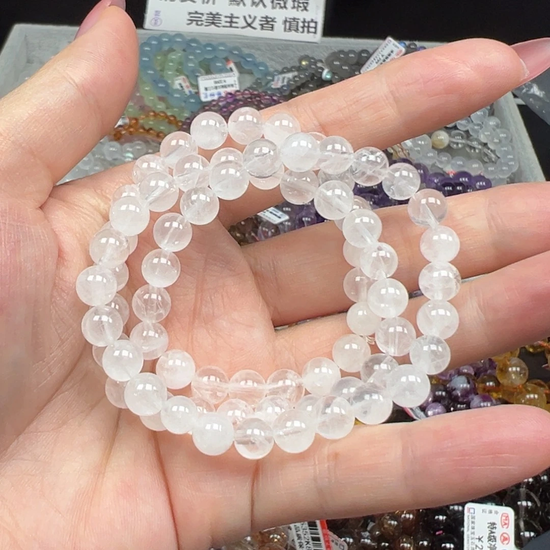 水晶手链未镶嵌卡6精品白幽灵多圈3