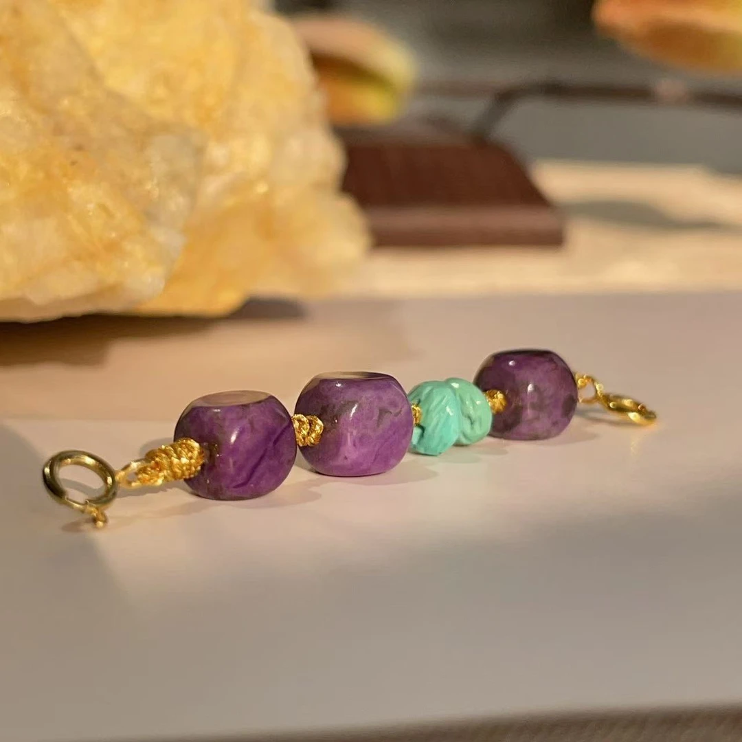 舒俱来魔方皇家紫绿松百项链延长链/18k/4cm/AZB3476/编码多样性