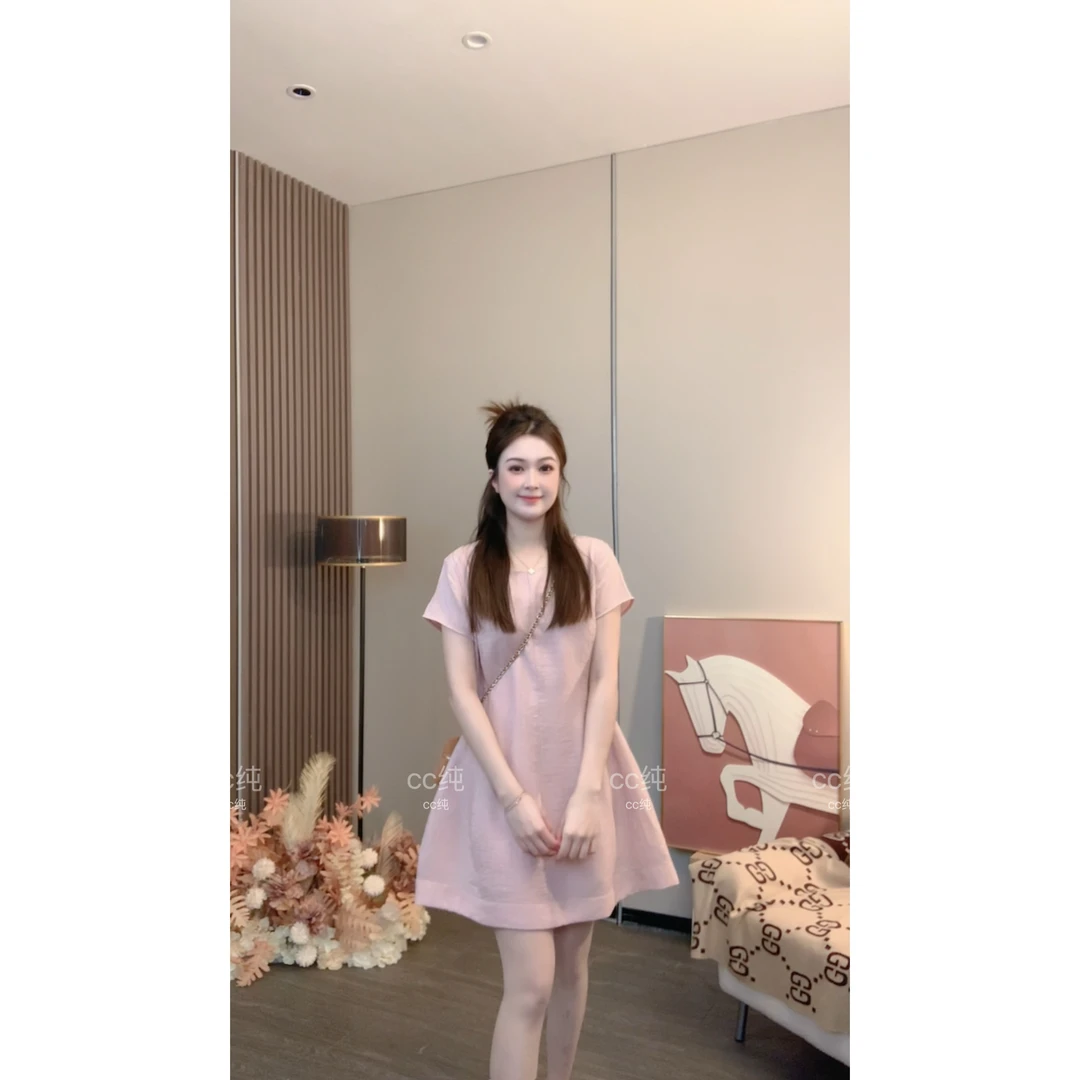 CC纯【心动配对】2025夏季新款气质显瘦通勤穿搭连衣裙XXC2025A635#