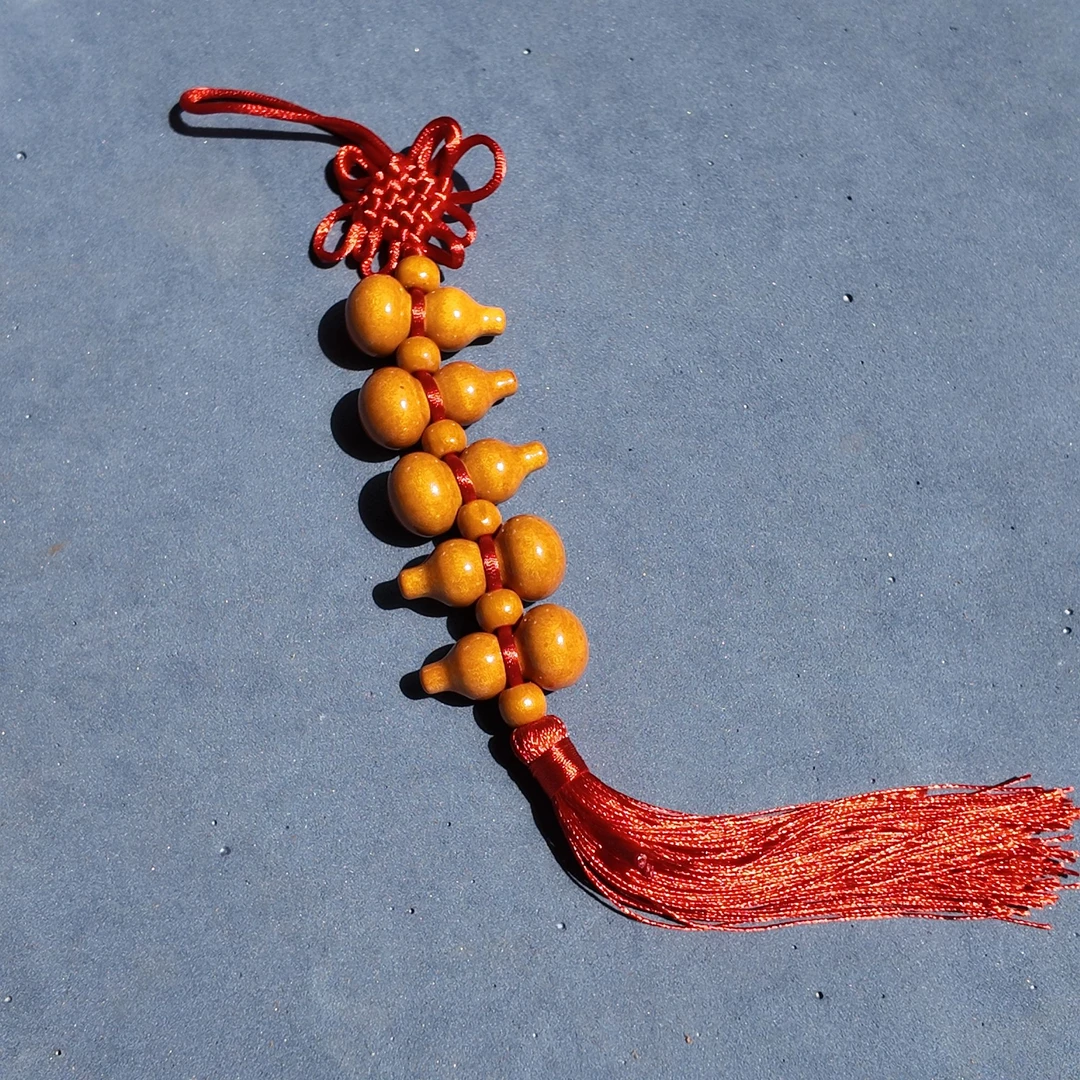 五福临门葫芦串真桃木葫芦串