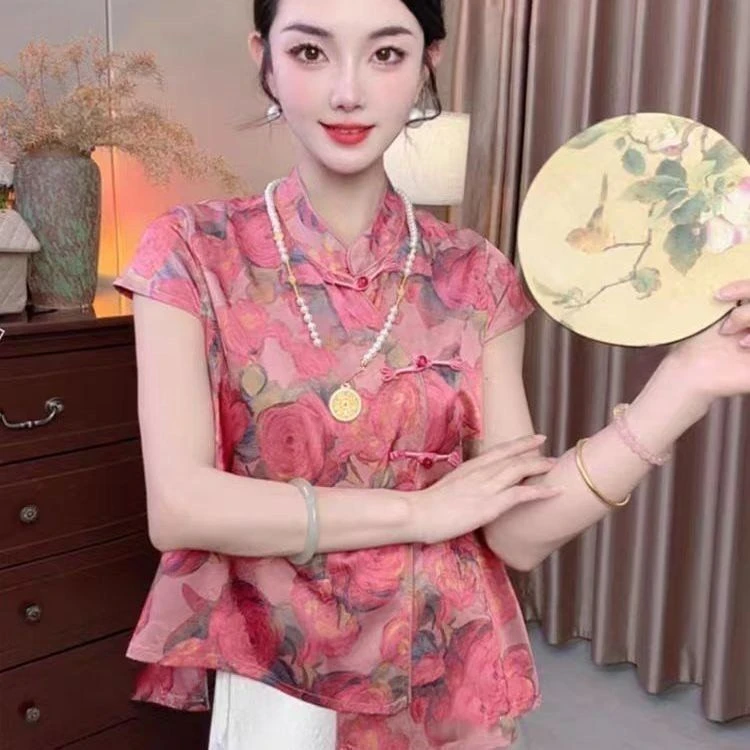 母亲节洋气妈妈装夏季新款大码国风气质中老年女装时尚