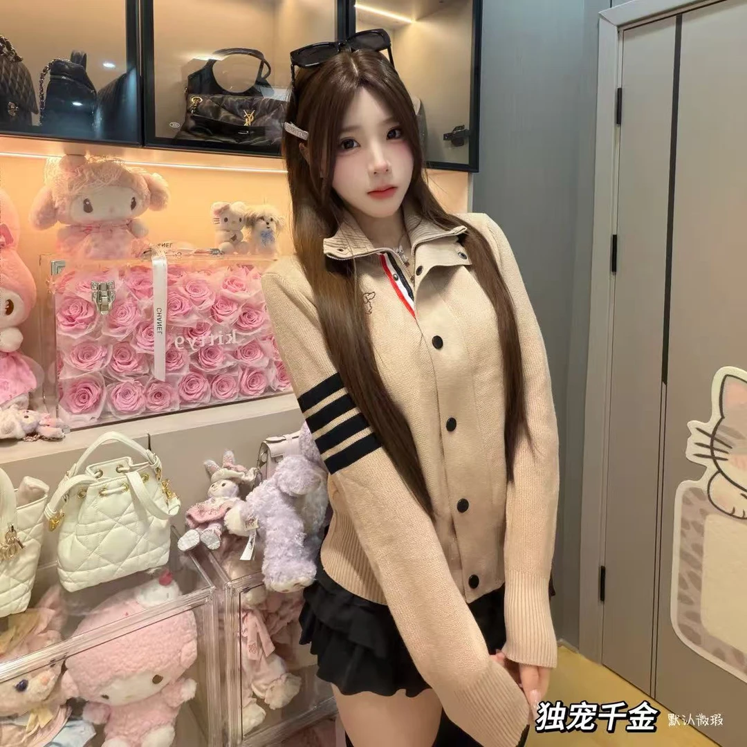 【元气喵】手作系列默认微瑕 独宠千金 针织刺绣学院风外套
