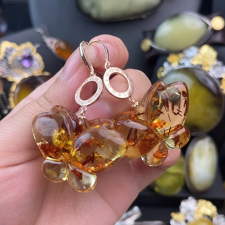 琥珀银S925镶嵌裸石