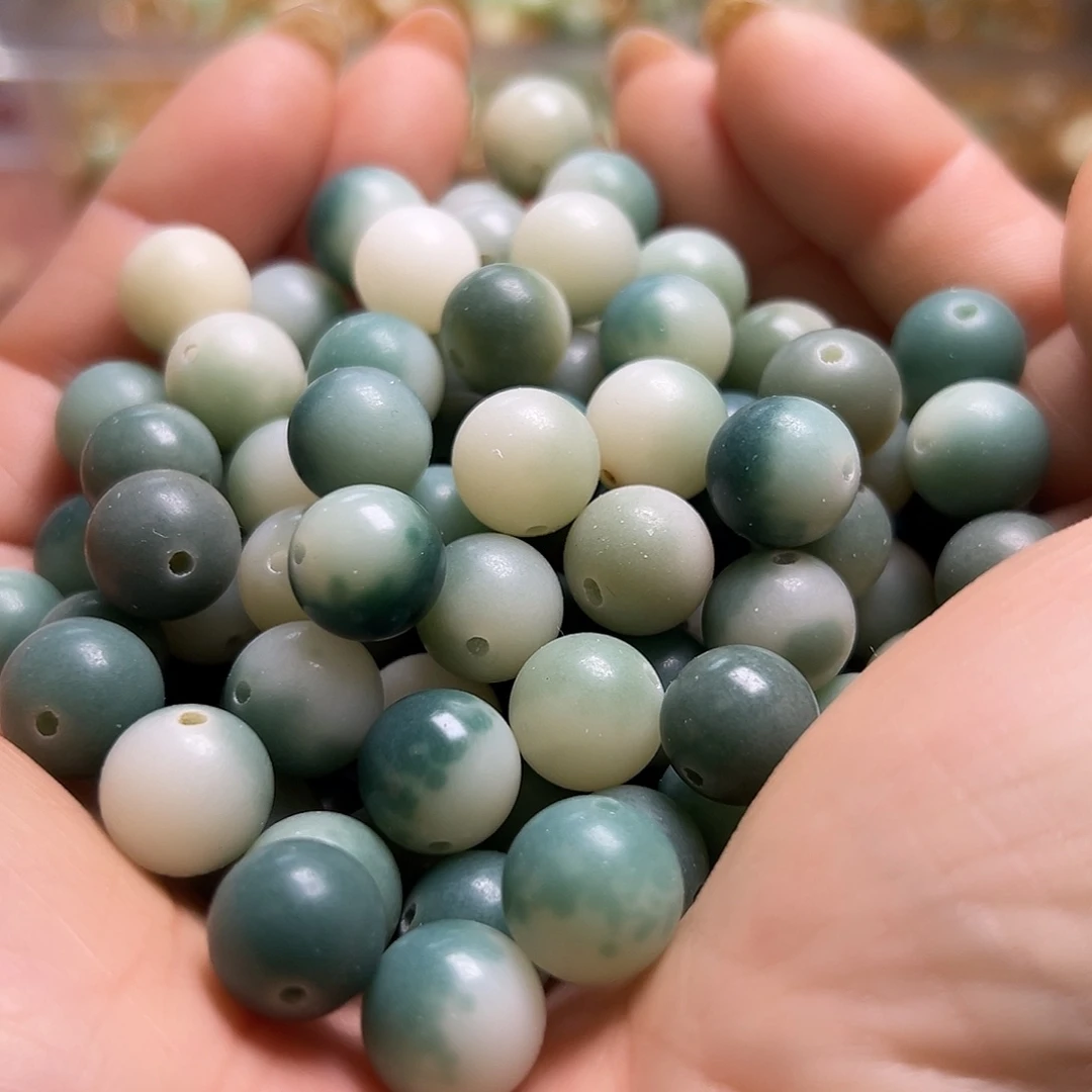 菩提根/象牙果吊坠卡12蓝飘花圆200颗