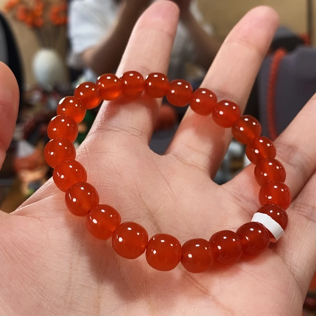 南红玛瑙单圈8m m原矿未镶嵌