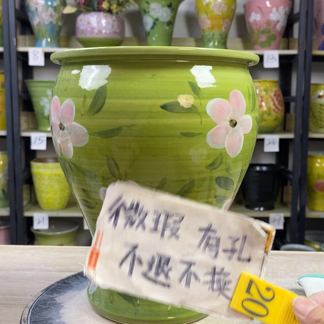 景德镇手工手绘陶瓷花盆