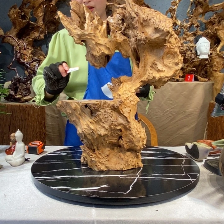 木一**佛草木堂根艺摆件460