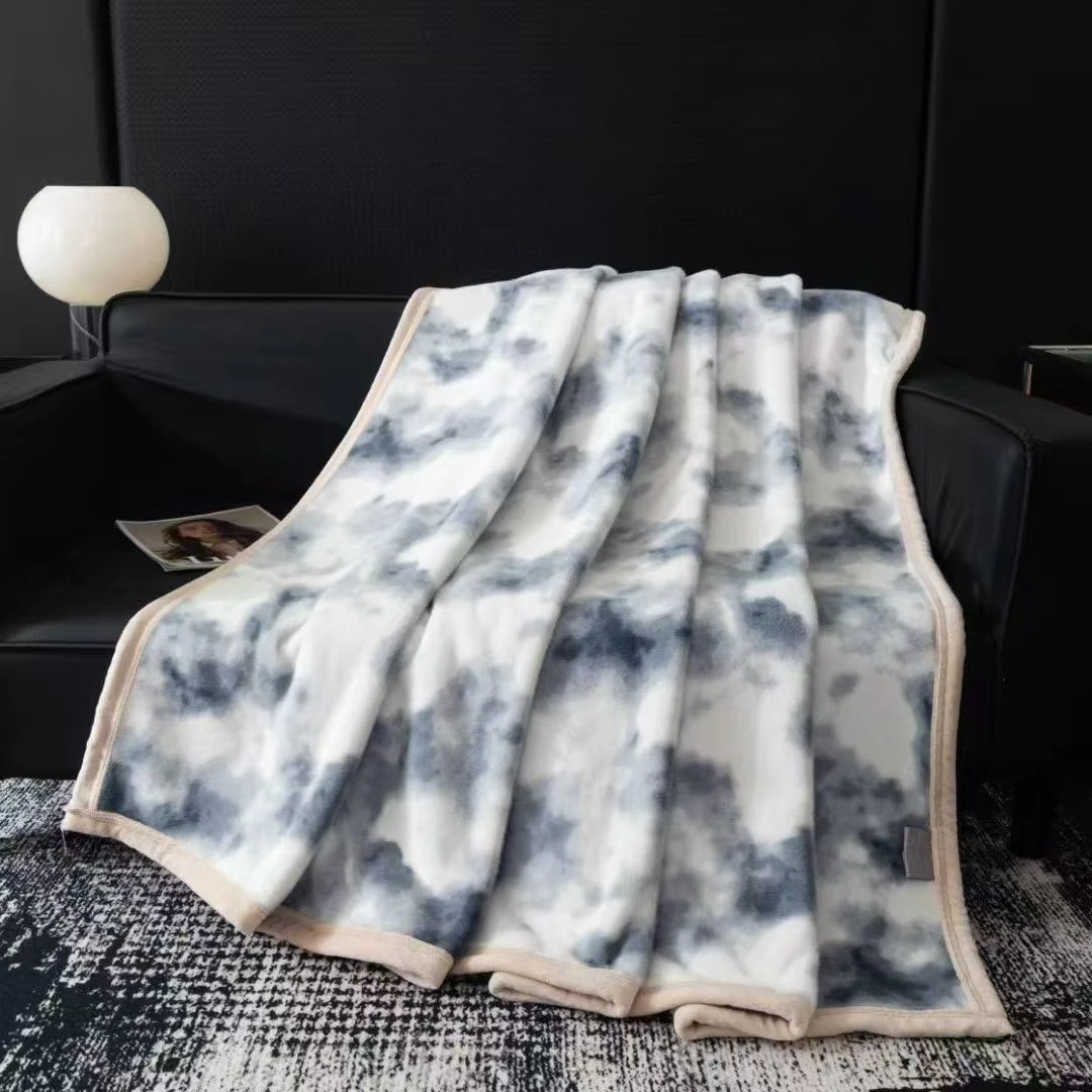 兔毛印花毛毯中秋特价