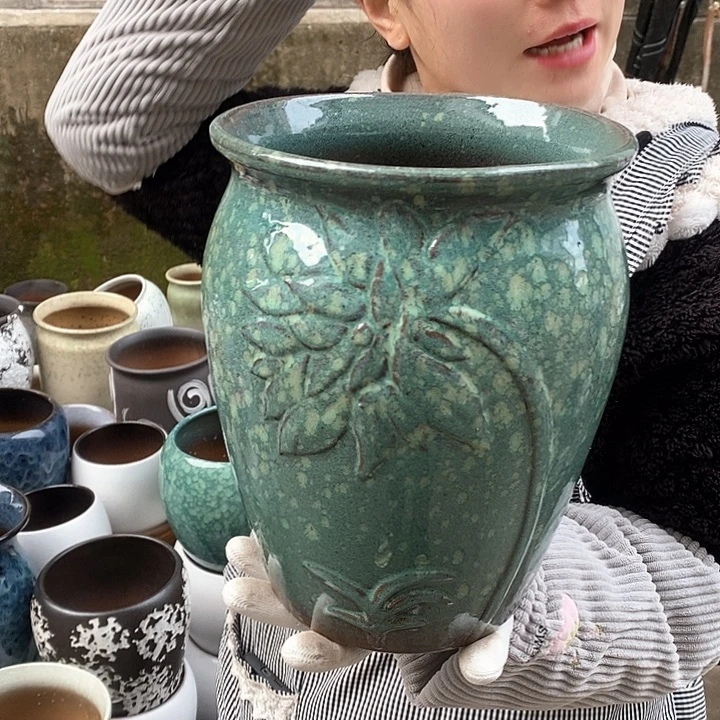 紫砂花盆正品口20高25