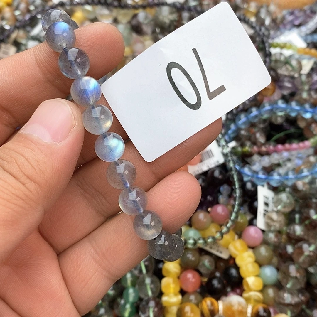 拉长石手链未镶嵌手链