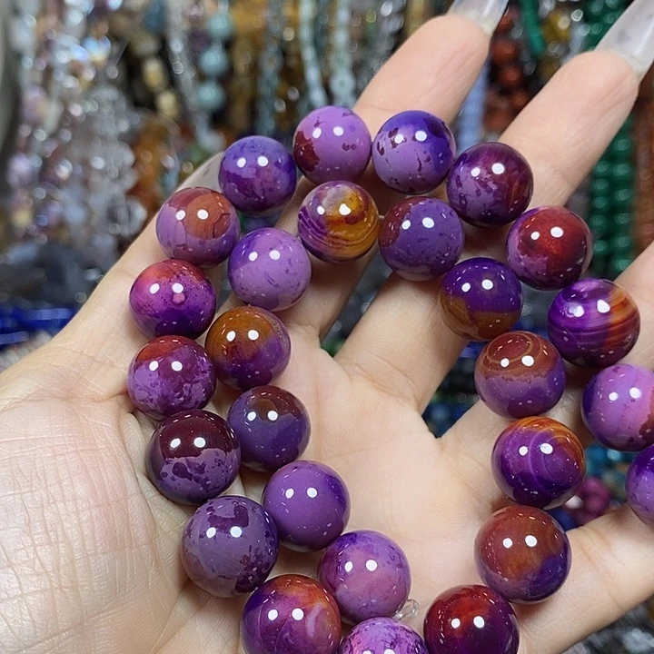 玛瑙/玉髓未镶嵌珠宝半成品地球玛瑙卡14mm