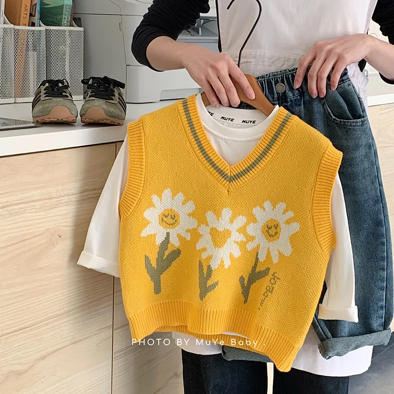 儿童春季毛衣2025时尚韩版马甲童装服饰男童百搭可爱上衣针织衫潮