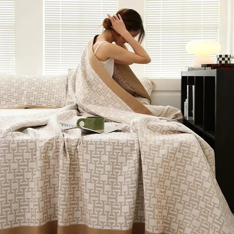 毛病大处理品～全棉色轴多用毯230*250微瑕会缩水会起小毛球～K281