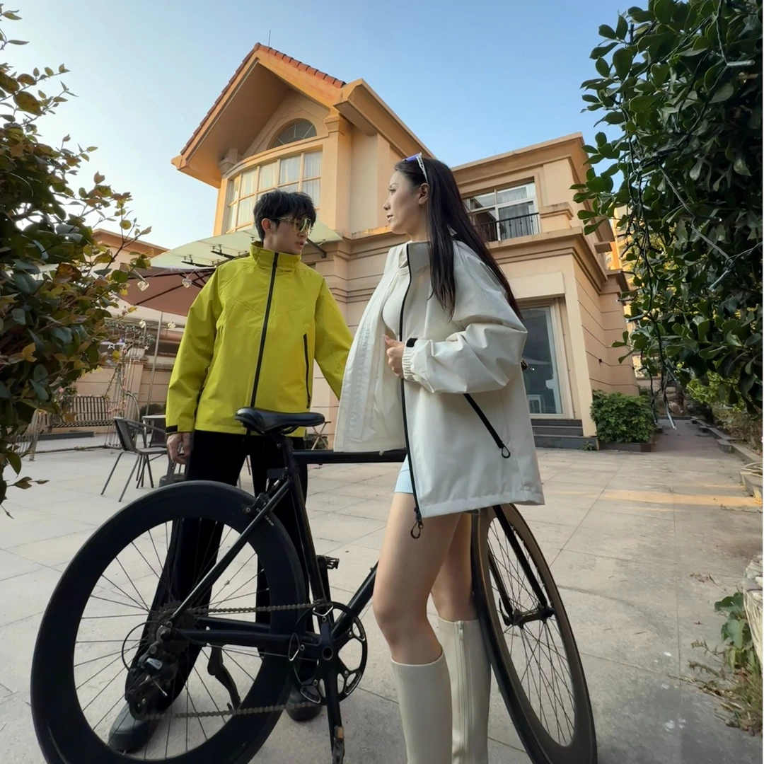 2025新款春季男女款户外登山防风防泼水冲锋薄款夹克5569款