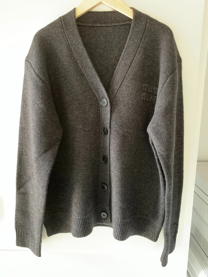 WZH【羊毛花开衫】时尚百搭针织宽松设计师款MIU羊毛花开衫02040