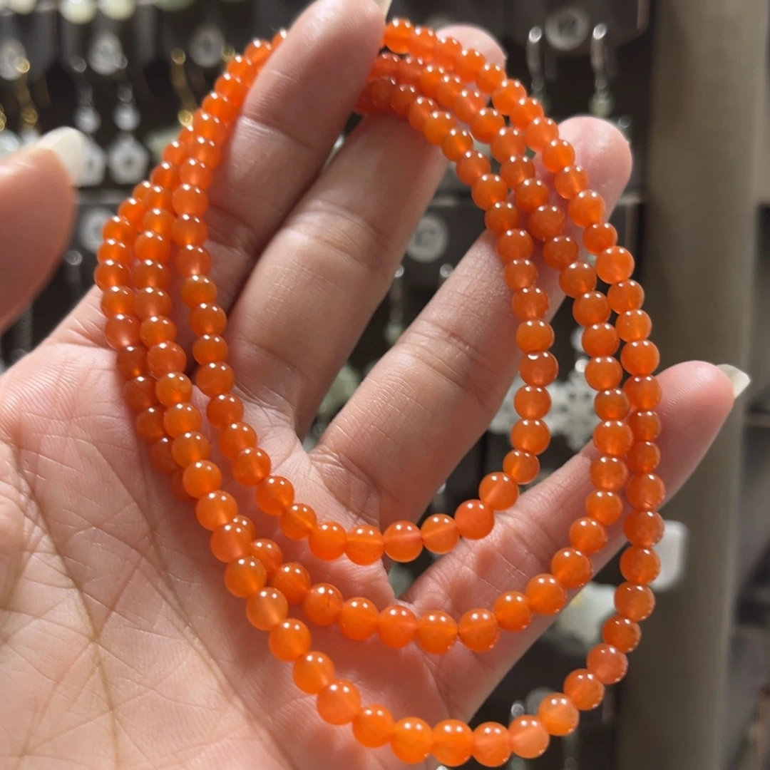 哎***呀南红玛瑙未镶嵌耳饰