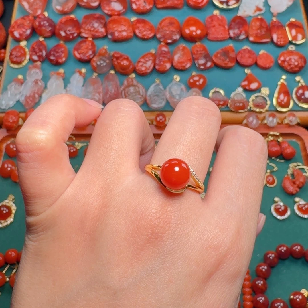 南红玛瑙南红银S925镶嵌