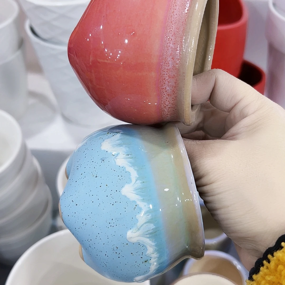 有孔，外贸尾单尾单陶瓷花盆凑单10米包邮