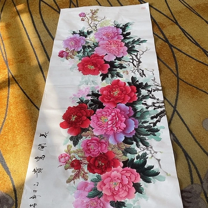 楠***楠国画赵春英70/180手绘画芯