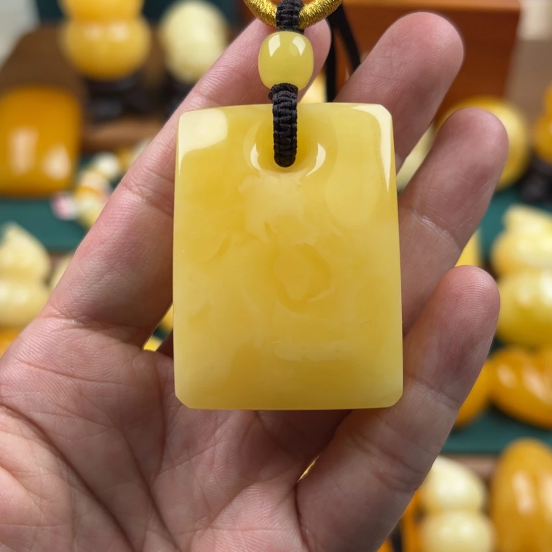 琥珀未镶嵌颈饰纯天然琥珀蜜蜡无优化