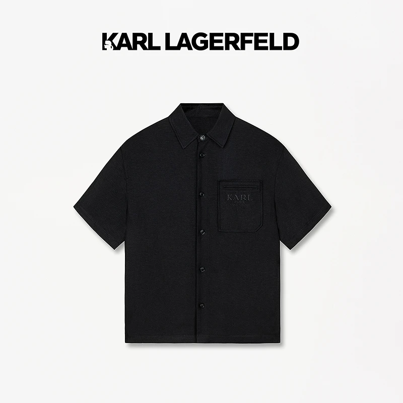 【官方男装】KARL LAGERFELD卡尔拉格斐亚麻夏季衬衫1K1E30502427