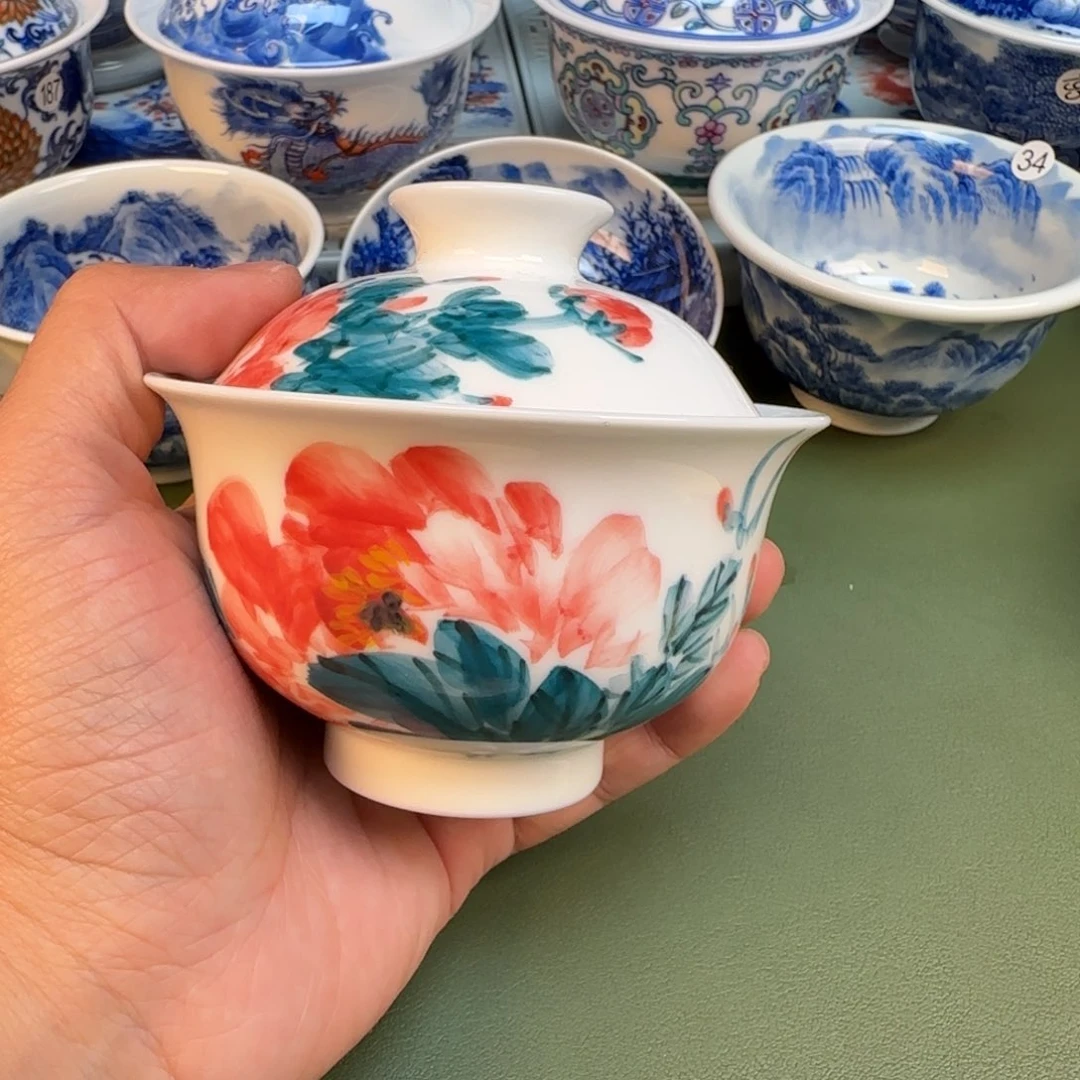 纯手工纯手绘茶具石头50