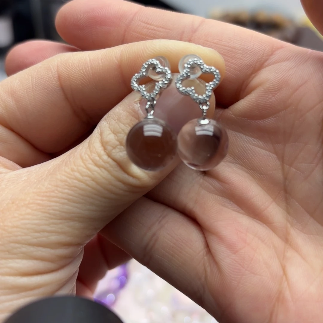未镶嵌手链水晶耳钉