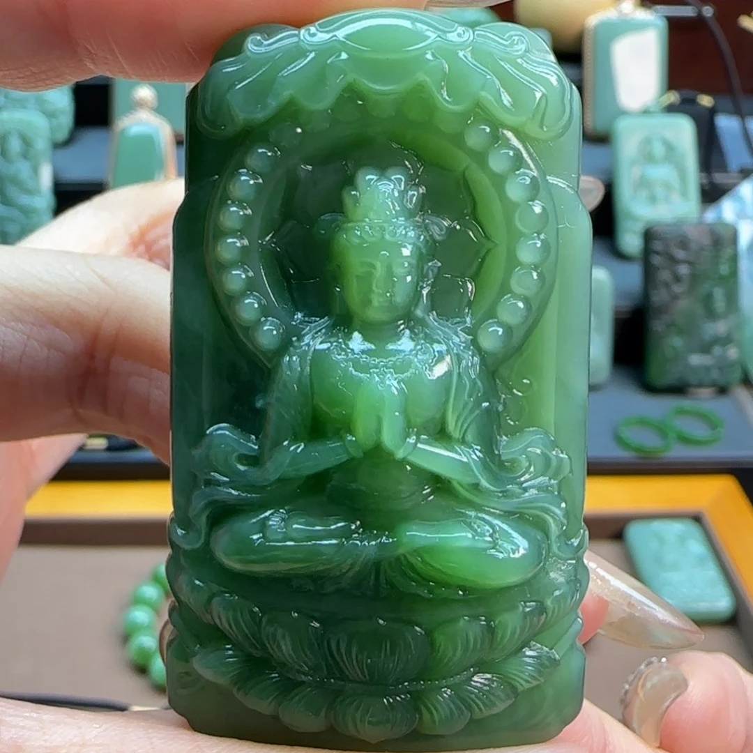 和田玉（碧玉）吊坠(不含链)未镶嵌