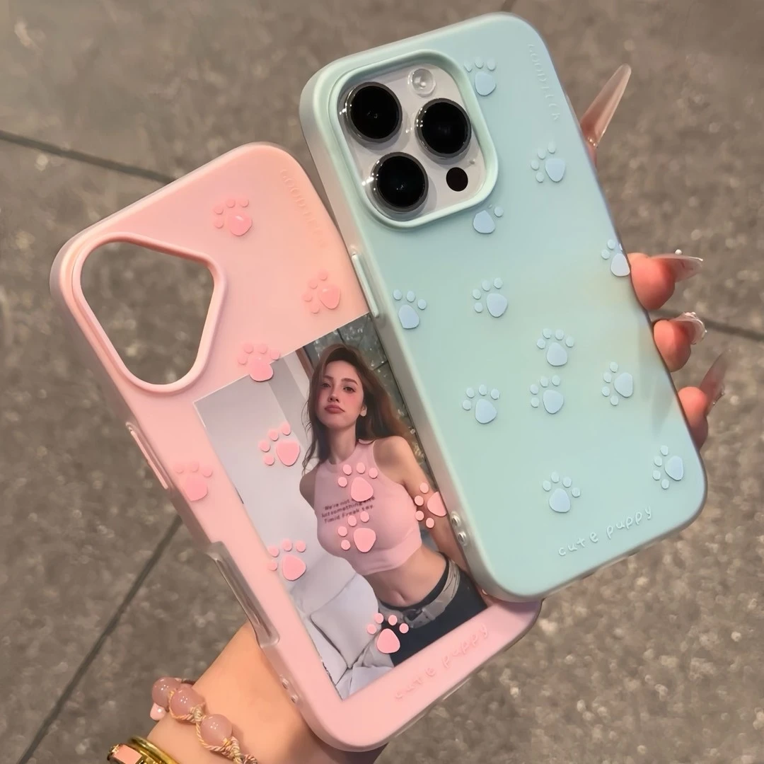 适用可爱小爪子苹果16promax肤感手机壳iPhone15/14/13卡通12/11
