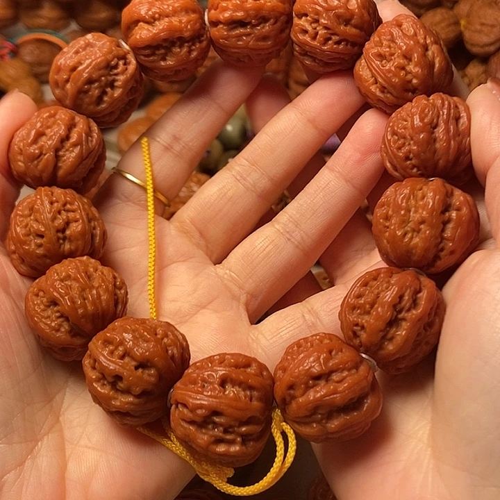 文玩核桃手串粗筋方蹲