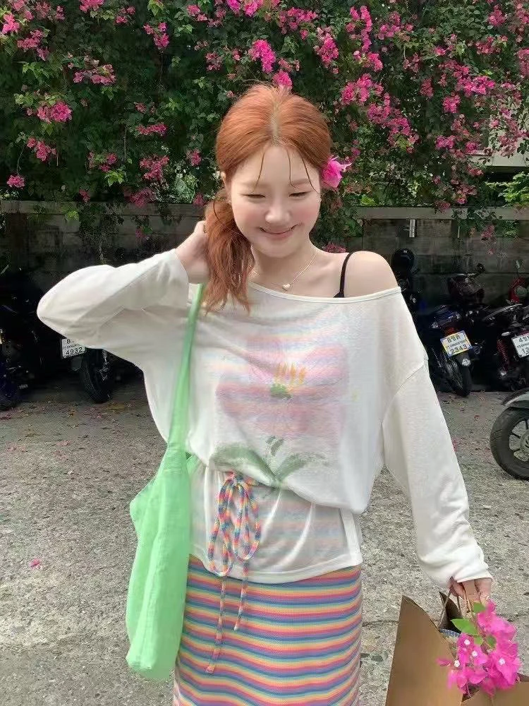 【莹莹推荐】夏日多巴胺条纹吊带裙薄款防晒罩衫超好看穿搭