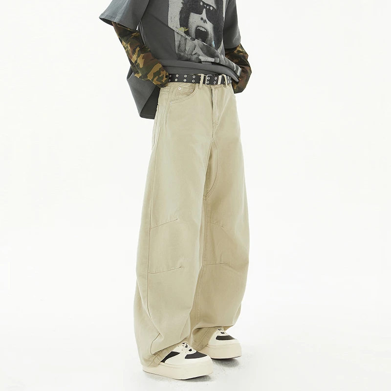 实拍2025新款潮牌全棉休闲工装裤男女同款潮流复古中性百搭阔腿裤