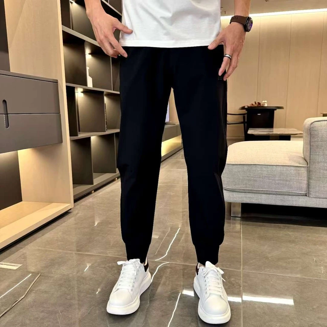 休闲裤男士秋季九分裤2025新款秋季潮流弹力束脚男装裤修身韩版