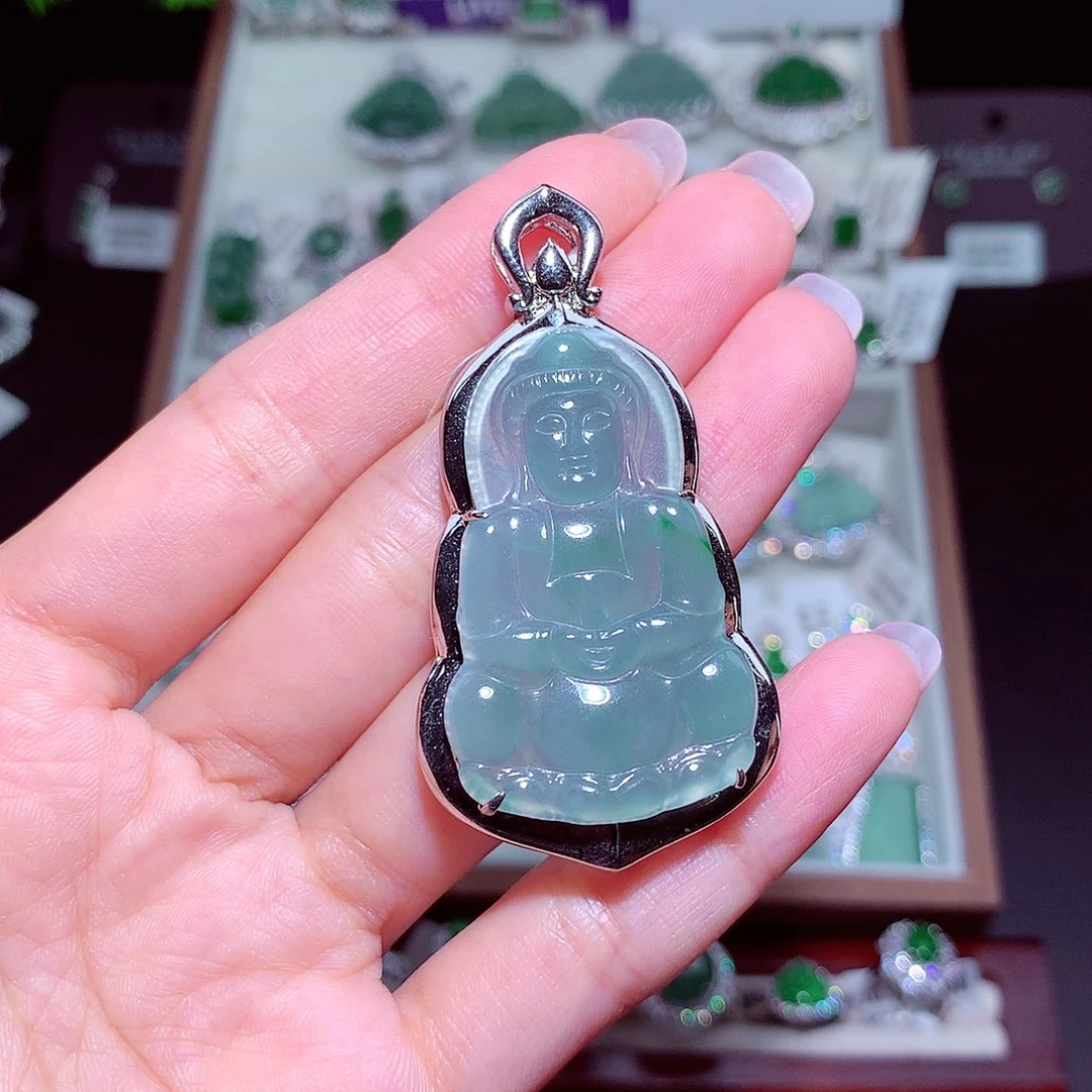 翡翠未镶嵌颈饰用****白翡翠