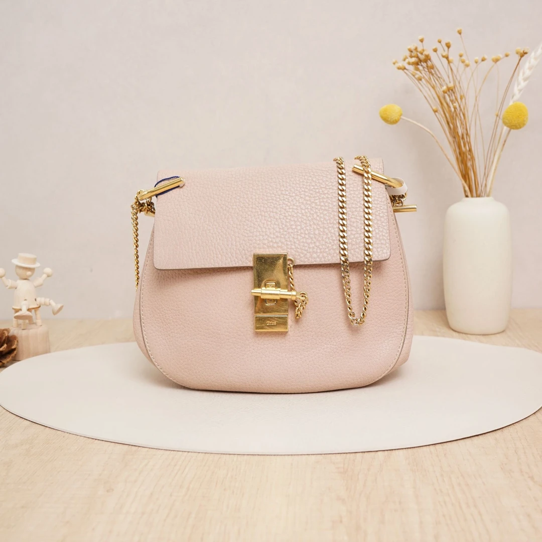 95新 Chloe/蔻依 小猪包粉色牛皮/DS027926