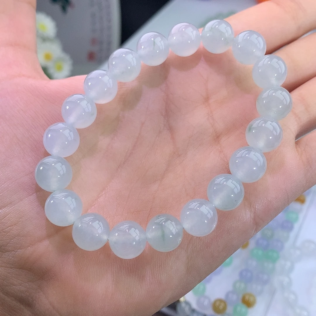 未镶嵌手链翡翠冰种飘花手串