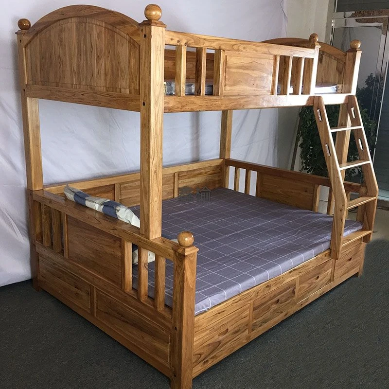 2025新款全实木上下床子母床小户型省空间楼梯老两层高低床上下铺