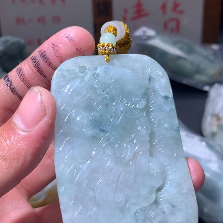 翡翠未镶嵌颈饰保真天然a货翡翠