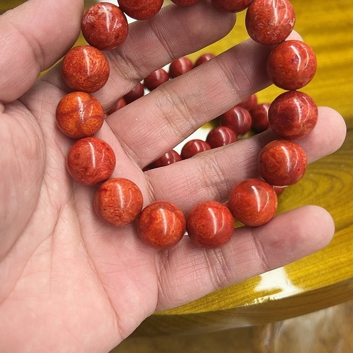 白玉菩提吊坠红色6143