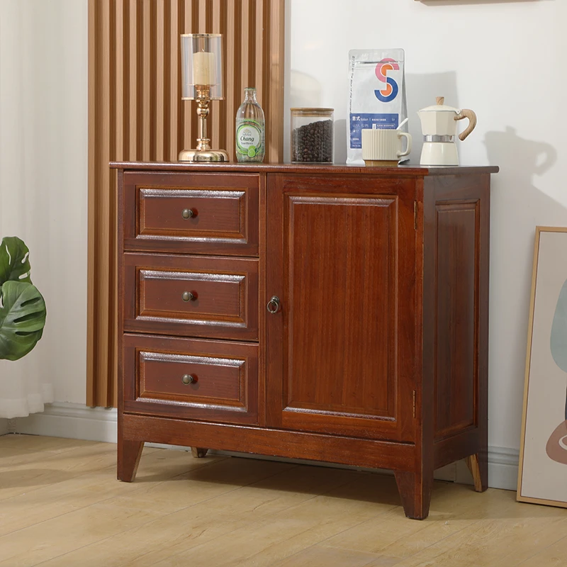 餐边柜80*38*74厘米收纳柜斗柜实木美式简约